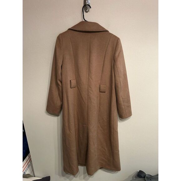 Lauren Ralph Lauren Black Label Wool Trench Cost Women’s Size 8 Brown - Picture 4 of 7